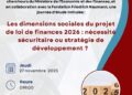 Les dimensions sociales du projet de loi de finances 2026 : nécessité sécuritaire ou stratégie de développement?